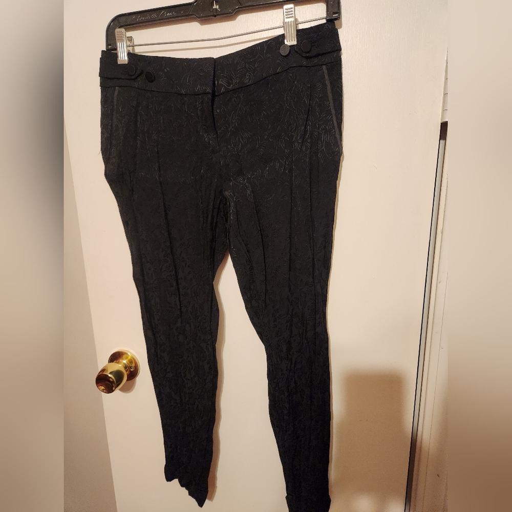 Black Patterned Pants